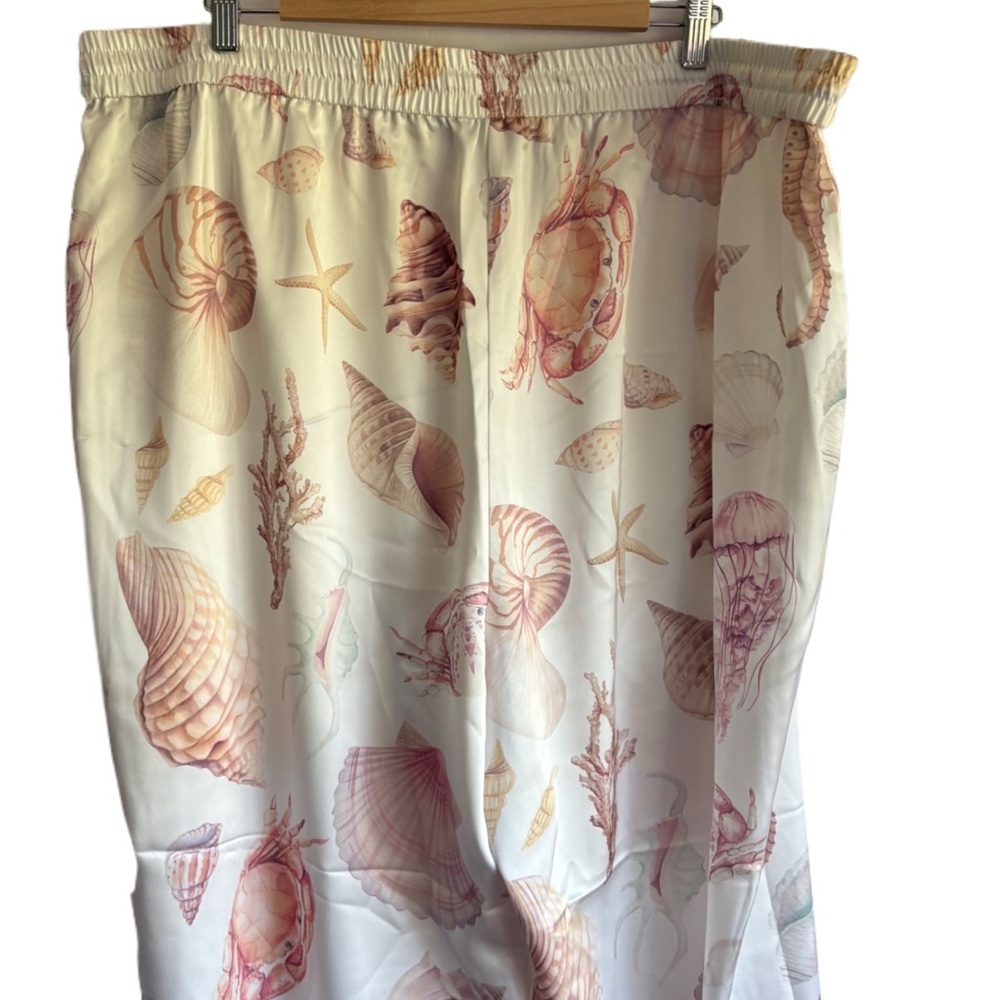 RACHEL Rachel Roy Beach Seashell print wide leg pant 3X - Picture 6 of 15